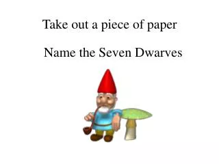 Name the Seven Dwarves