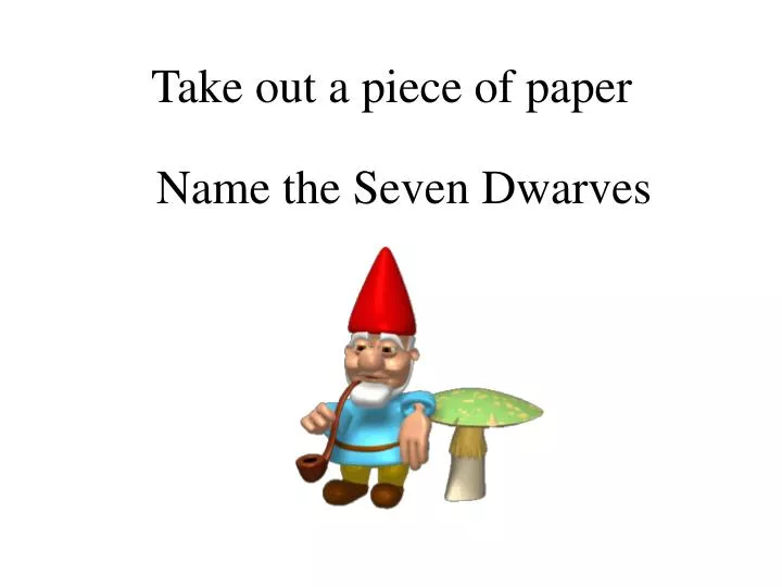name the seven dwarves