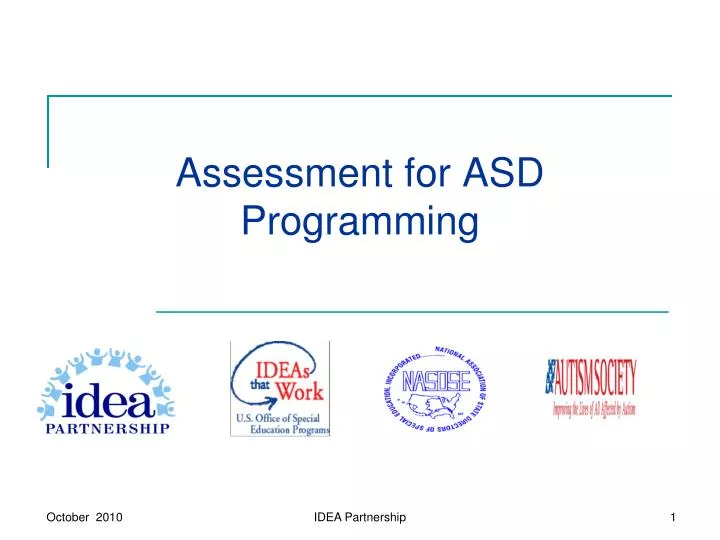assessment for asd programming