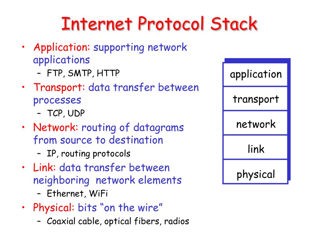 PPT - Internet Protocol Stack PowerPoint Presentation, free download ...
