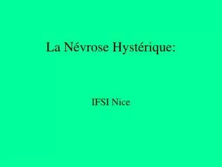 la n vrose hyst rique