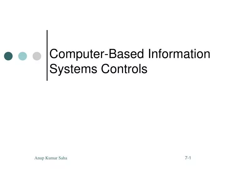 computer based information systems controls