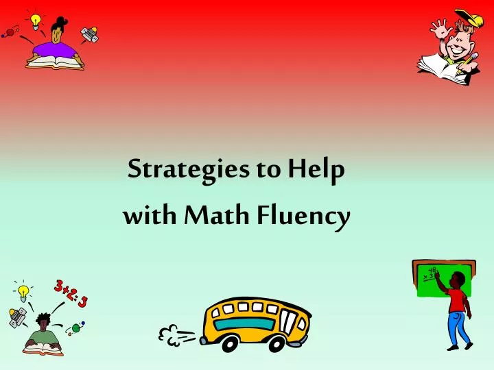 strategies to help with math fluency