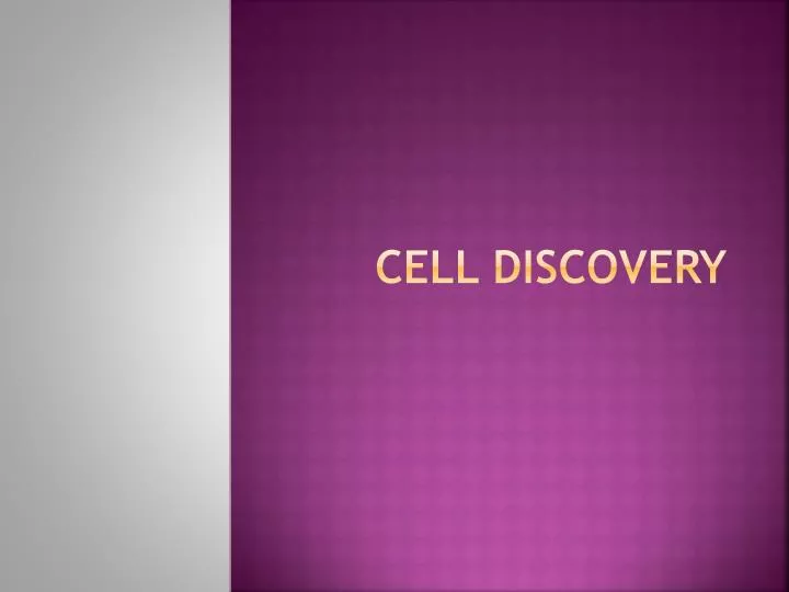 cell discovery