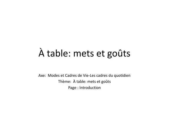 table mets et go ts