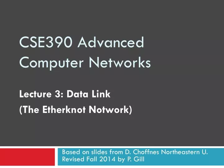 cse390 advanced computer networks