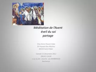 m ditation de l avent veil du soi partage