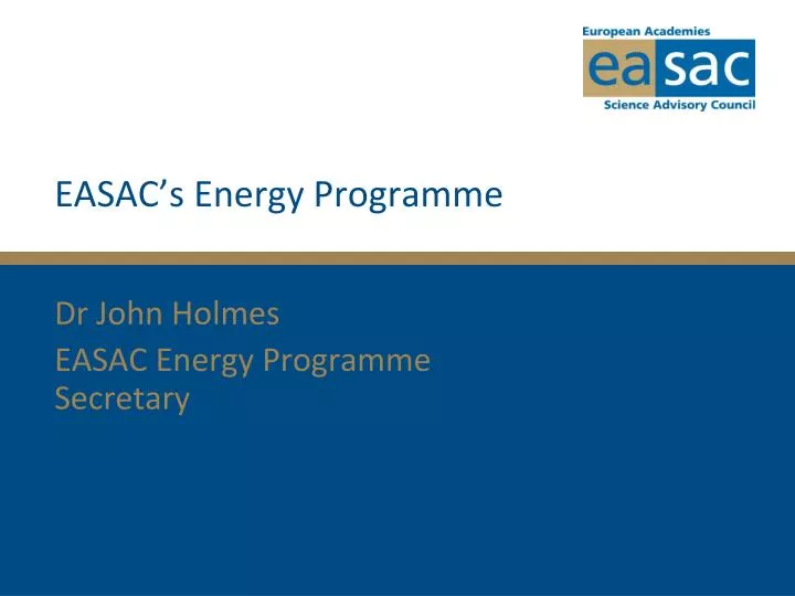 easac s energy programme