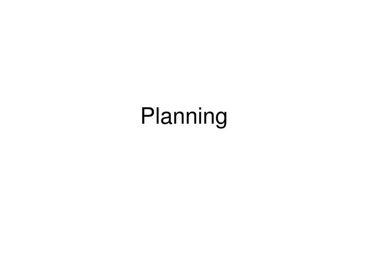 planning