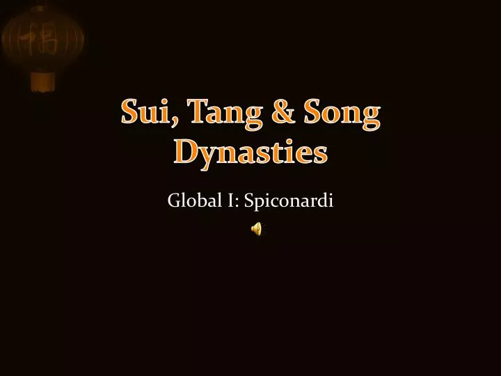 sui tang song dynasties