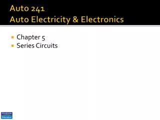 Auto 241 Auto Electricity &amp; Electronics