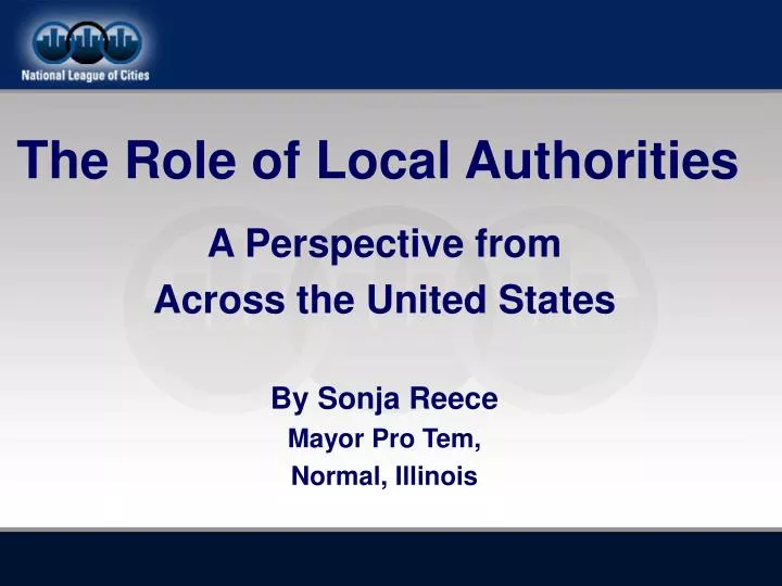 a perspective from across the united states by sonja reece mayor pro tem normal illinois