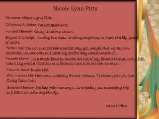 Nicole Lynn Pitts