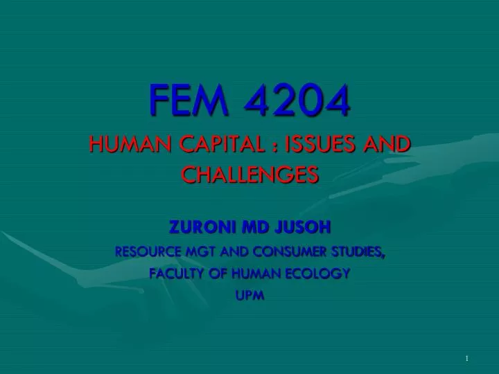 fem 4204 human capital issues and challenges