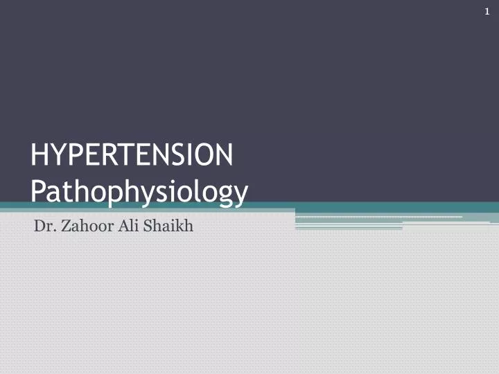 hypertension pathophysiology