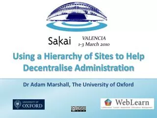 Using a Hierarchy of Sites to Help Decentralise Administration