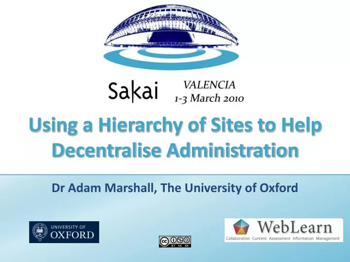using a hierarchy of sites to help decentralise administration
