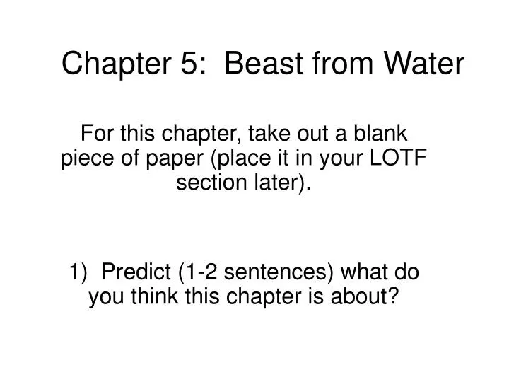 chapter 5 beast from water