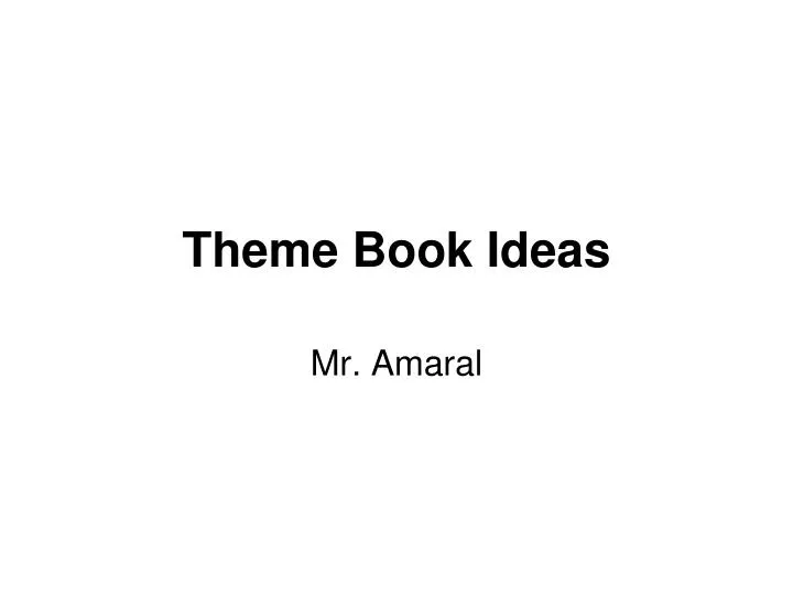 theme book ideas