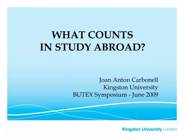 what counts in study abroad
