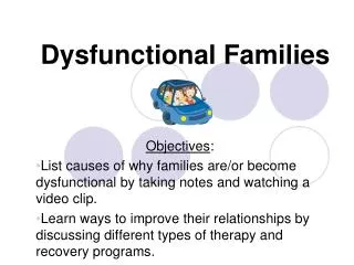 Dysfunctional Families