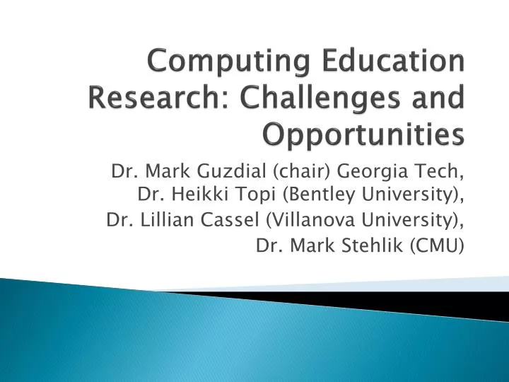 computing education research challenges and opportunities