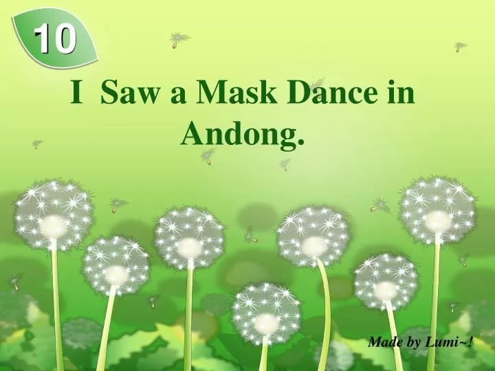 i saw a mask dance in andong