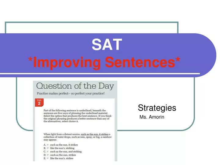 sat improving sentences