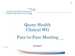 Query Health Clinical WG