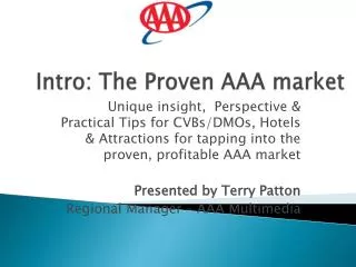 Intro: The Proven AAA market