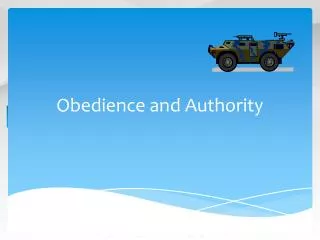 Obedience and Authority