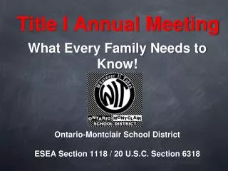 Title I Annual Meeting