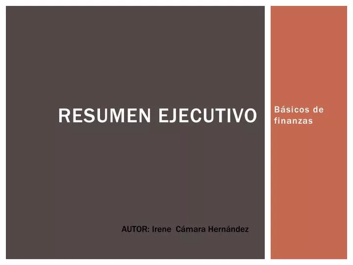 resumen ejecutivo