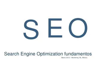 Search Engine Optimization fundamentos