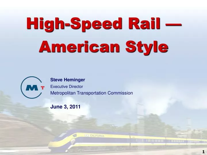 high speed rail american style