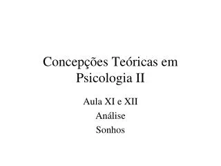 concep es te ricas em psicologia ii