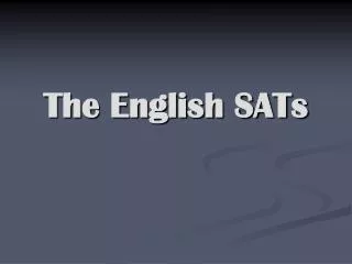 The English SATs