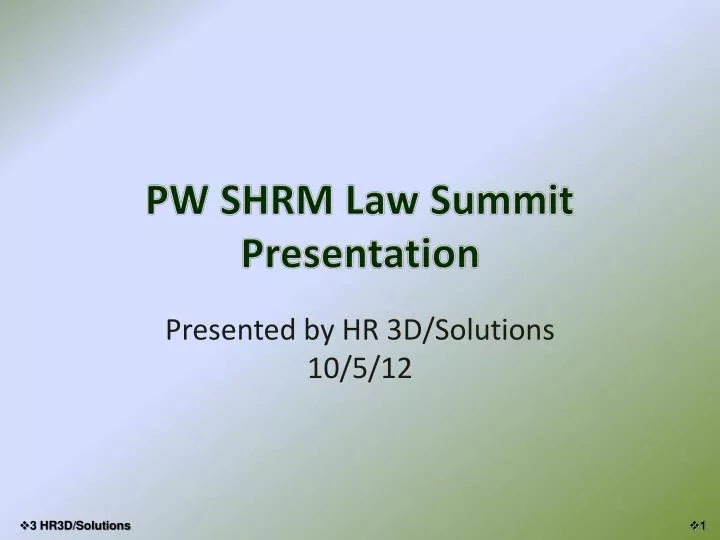 pw shrm law summit presentation