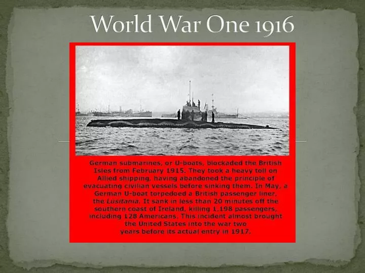 world war one 1916