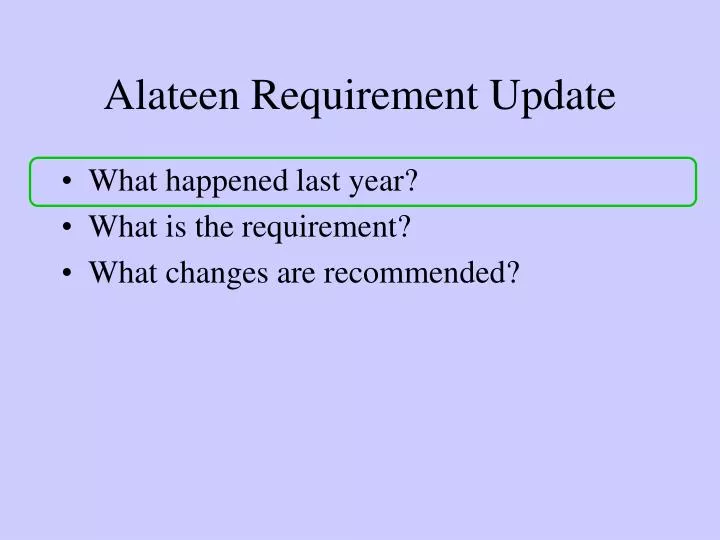 alateen requirement update