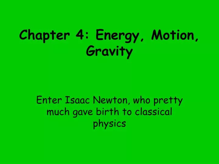 chapter 4 energy motion gravity