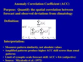 Anomaly Correlation Coefficient (ACC)