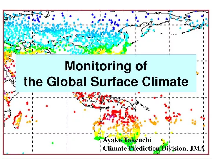 monitoring of the global surface climate