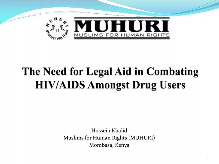 the need for legal aid in combating hiv aids amongst drug users