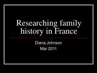 Researching family history in France