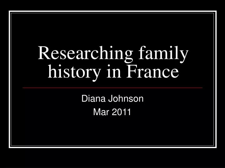 researching family history in france