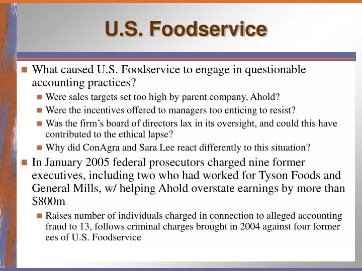 u s foodservice