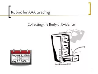 Rubric for AAA Grading