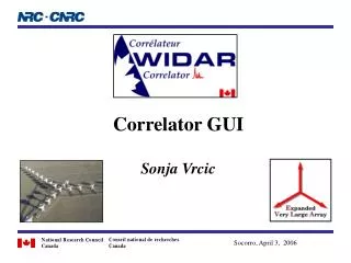 Correlator GUI Sonja Vrcic