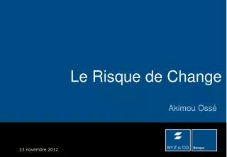 le risque de change